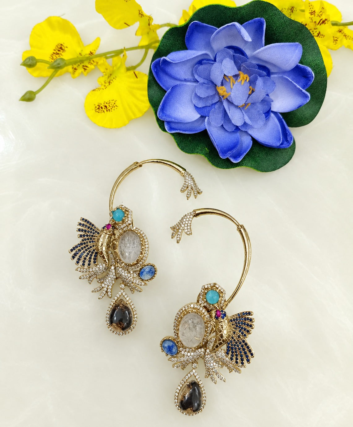 Shiva Detachable Earcuff Fan Earrings