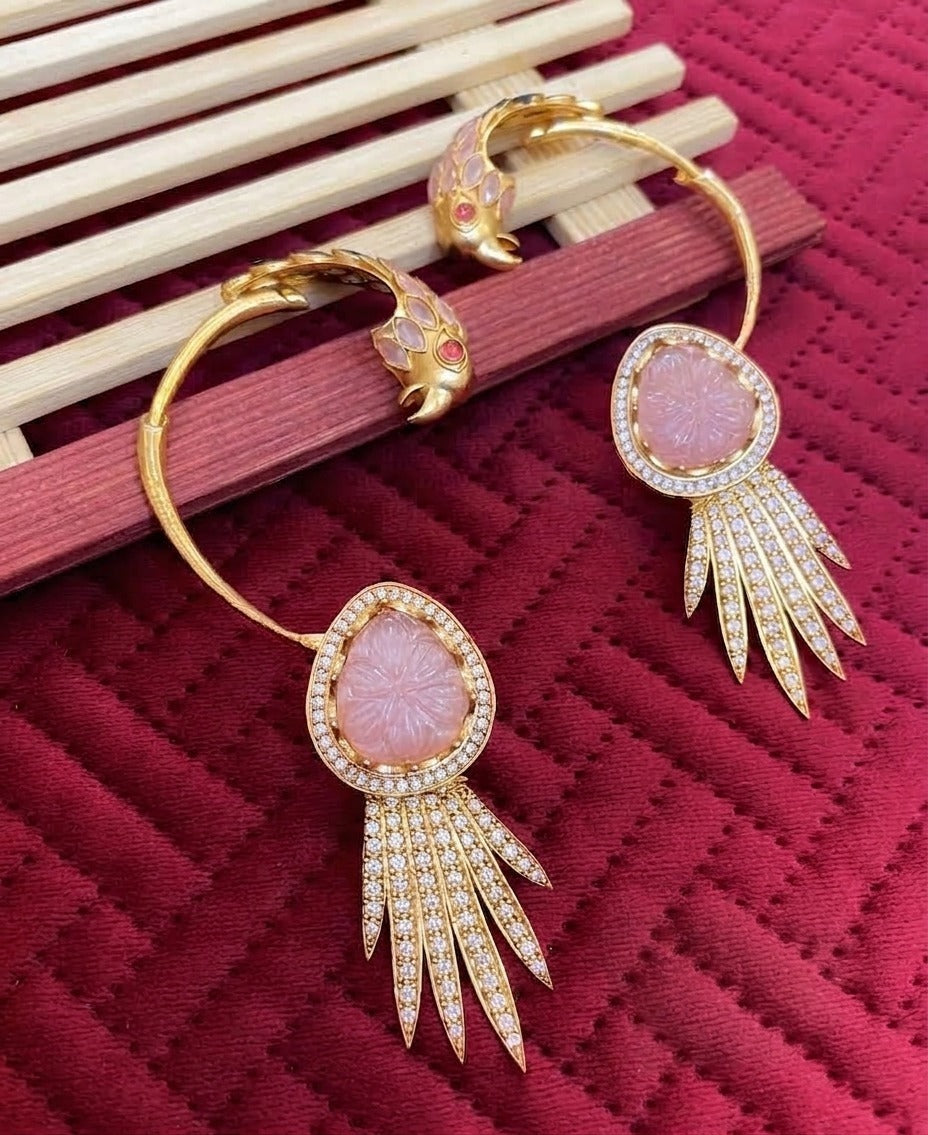Shiva Peacock Design Statement Earrings