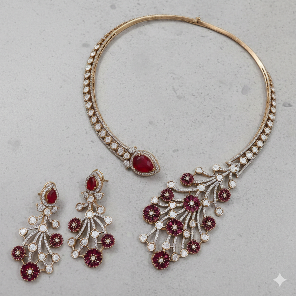 Amira Necklace Set : Royal Elegance