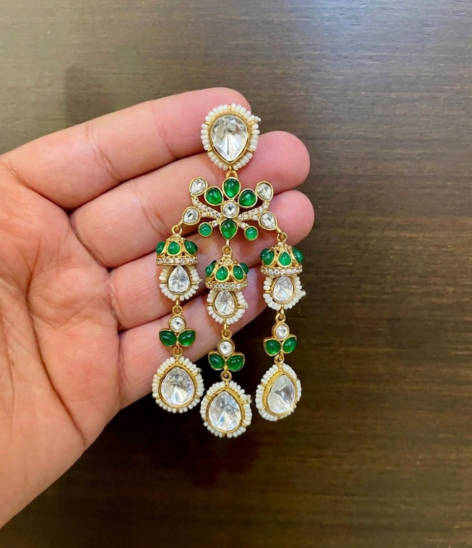 Shiva Designer Multicolor Polki Earrings