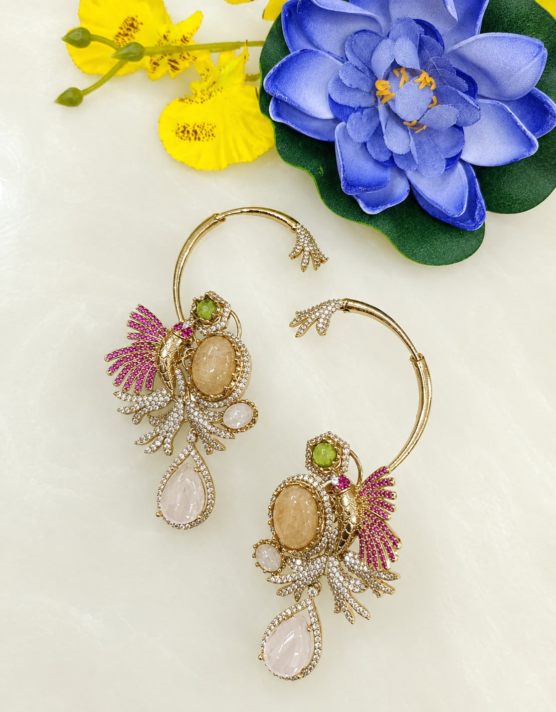 Shiva Detachable Earcuff Fan Earrings