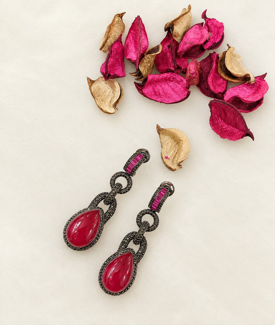 Shiva Crystal Teardrop Earrings