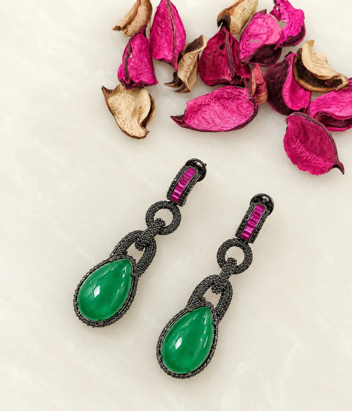 Shiva Crystal Teardrop Earrings