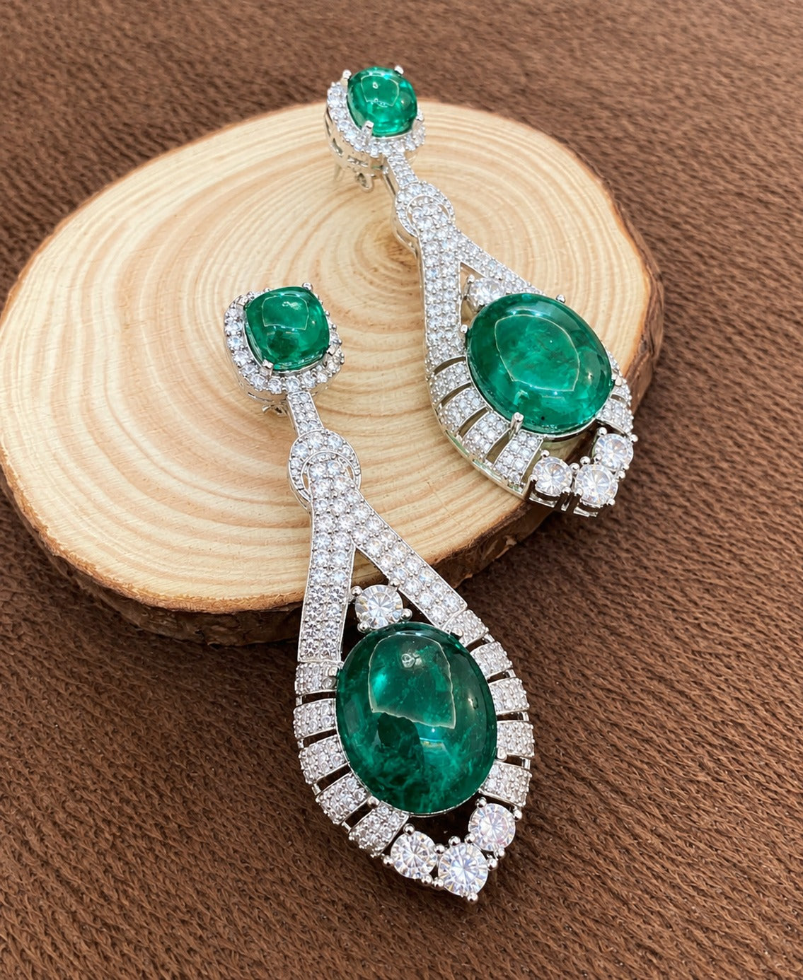 Shiva Emerald Statement Jewelry Set