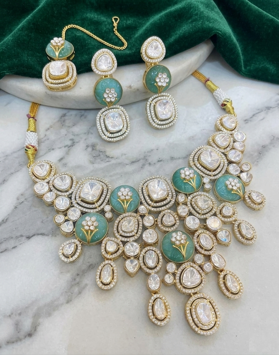 The Meher Mint Necklace Set