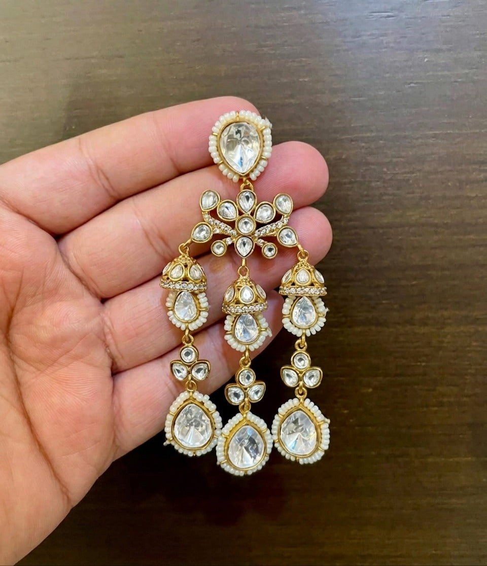 Shiva Designer Multicolor Polki Earrings