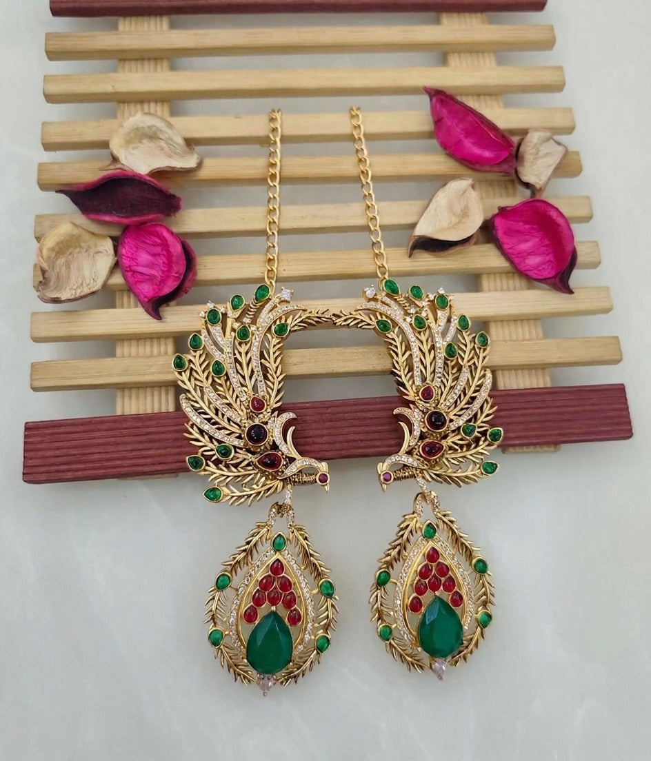 Shiva Royal Leaf Chandelier Earrings